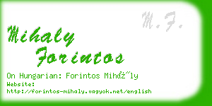 mihaly forintos business card